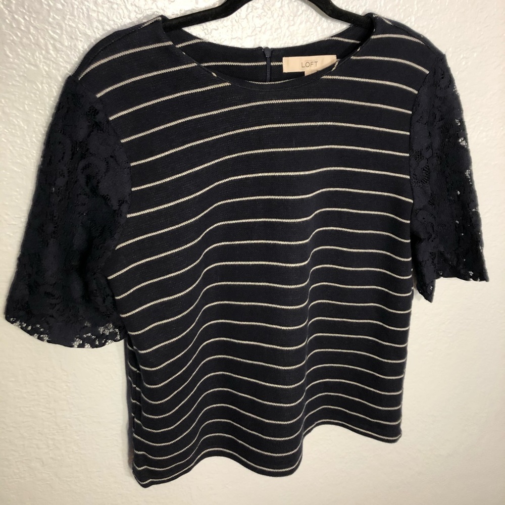 Loft Lace Sleeve Sweater